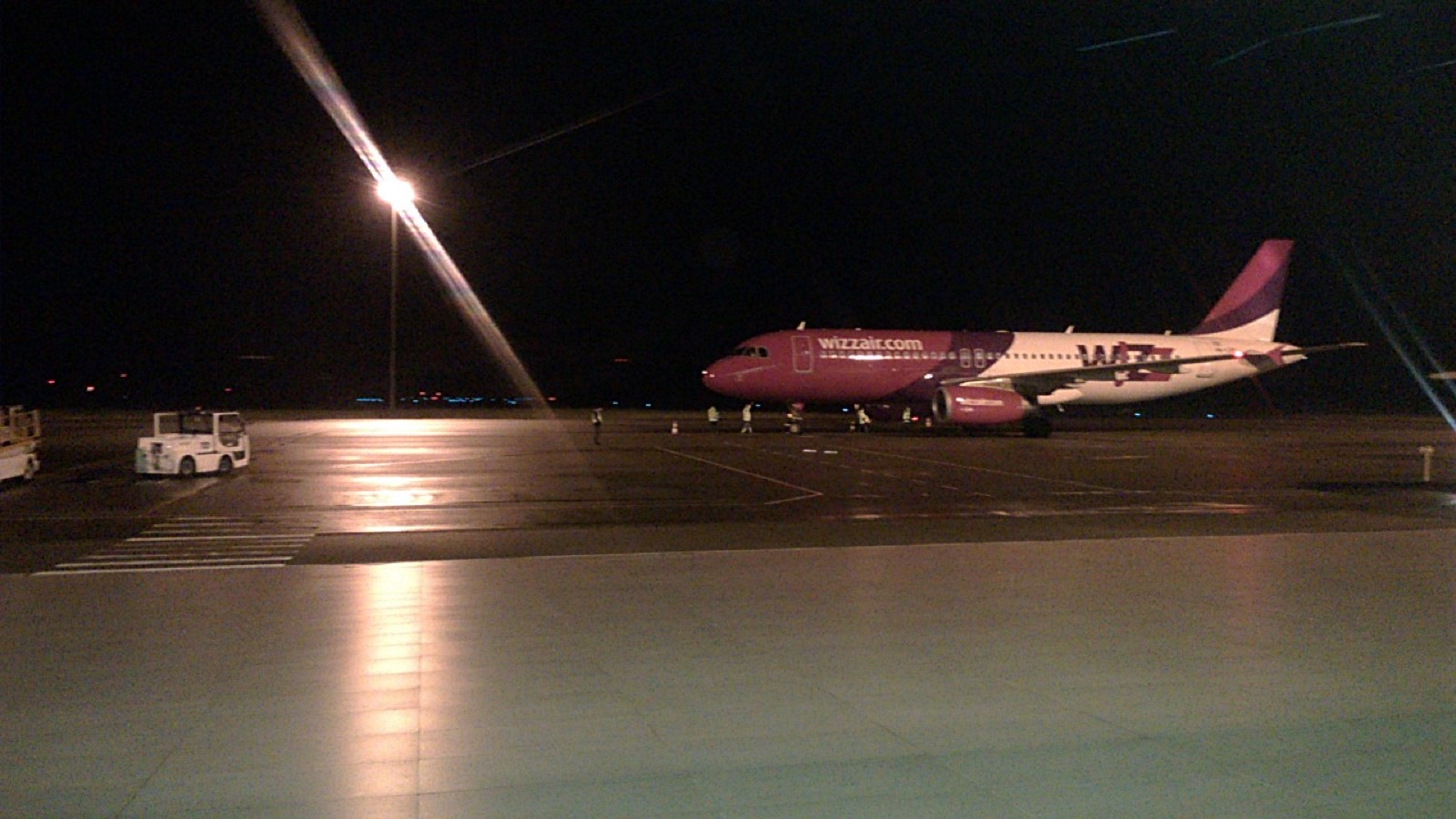 A Wizz Air aircraft at Kutaisi International Airport
